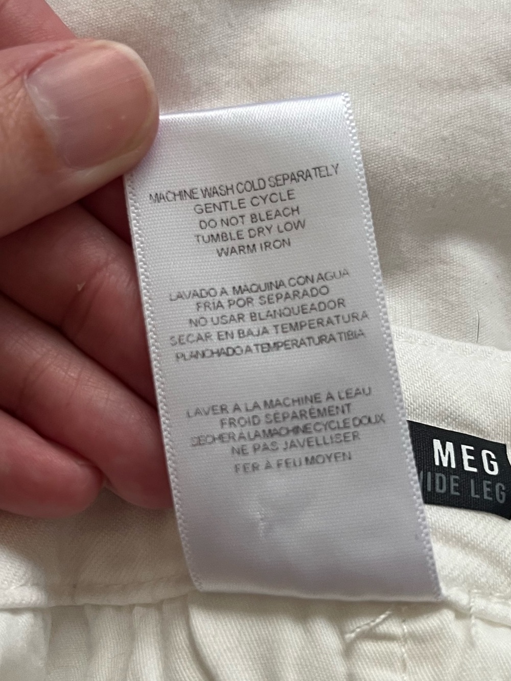 KUT From The KLOTH Jeans Meg Wide Leg White Twill Stretch Pants Size 10 - Picture 14 of 15